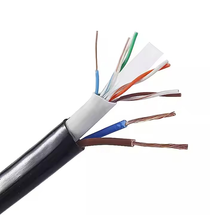 Network Cable UTP Cat6 Cable with Power Cable for CCTV Control