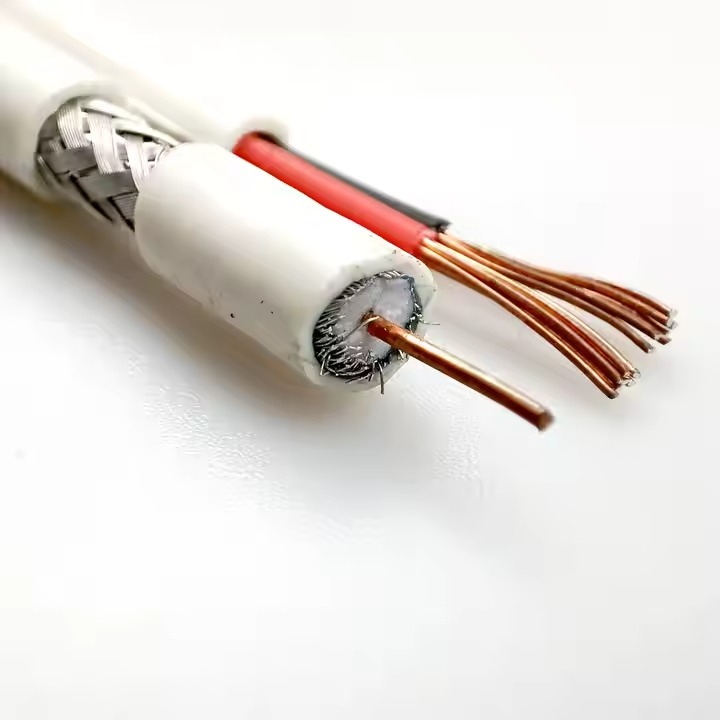 Coaxial cable RG6 with 2 power wire Siamese cables