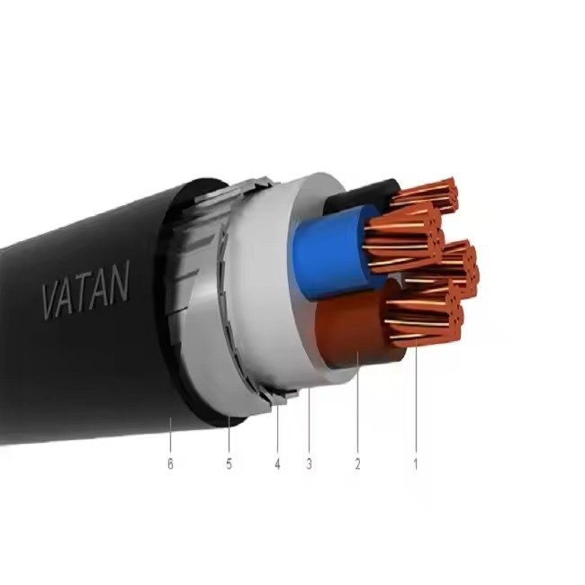 0.6/1 KV NYFGbY Cu / PVC / SFA / PVC Power Cable