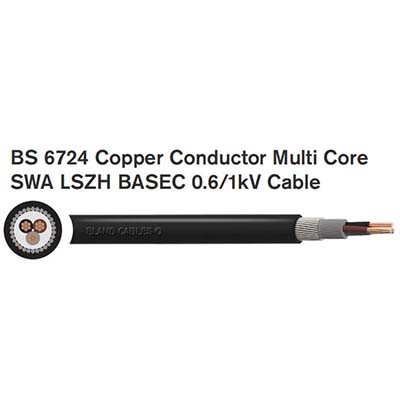 BS 6724 Copper Conductor Multi Core SWA LSZH BASEC 0.6/1kV Cable