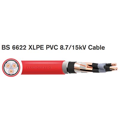 BS 6622 XLPE PVC 8.7/15kV Cable