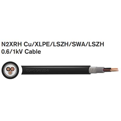 N2XRH Cu/XLPE/LSZH/SWA/LSZH 0.6/1kV Cable