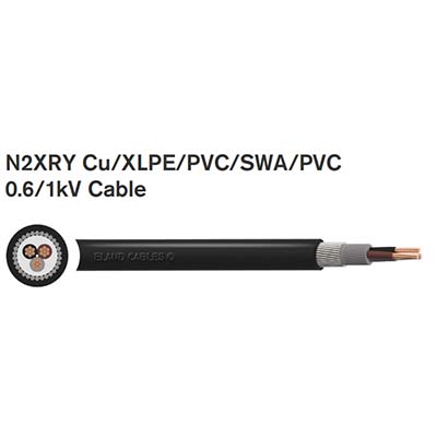 N2XRY Cu/XLPE/PVC/SWA/PVC 0.6/1kV Cable