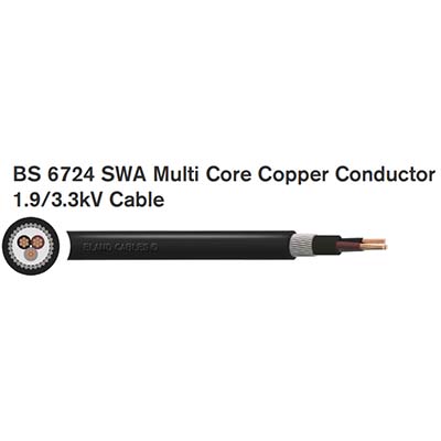 BS 6724 SWA Multi Core Copper Conductor  1.9/3.3kV Cable