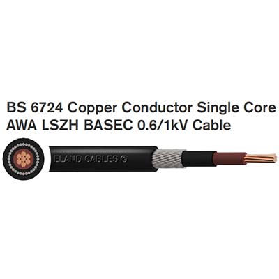 BS 6724 Copper Conductor Single Core AWA LSZH BASEC 0.6/1kV Cable